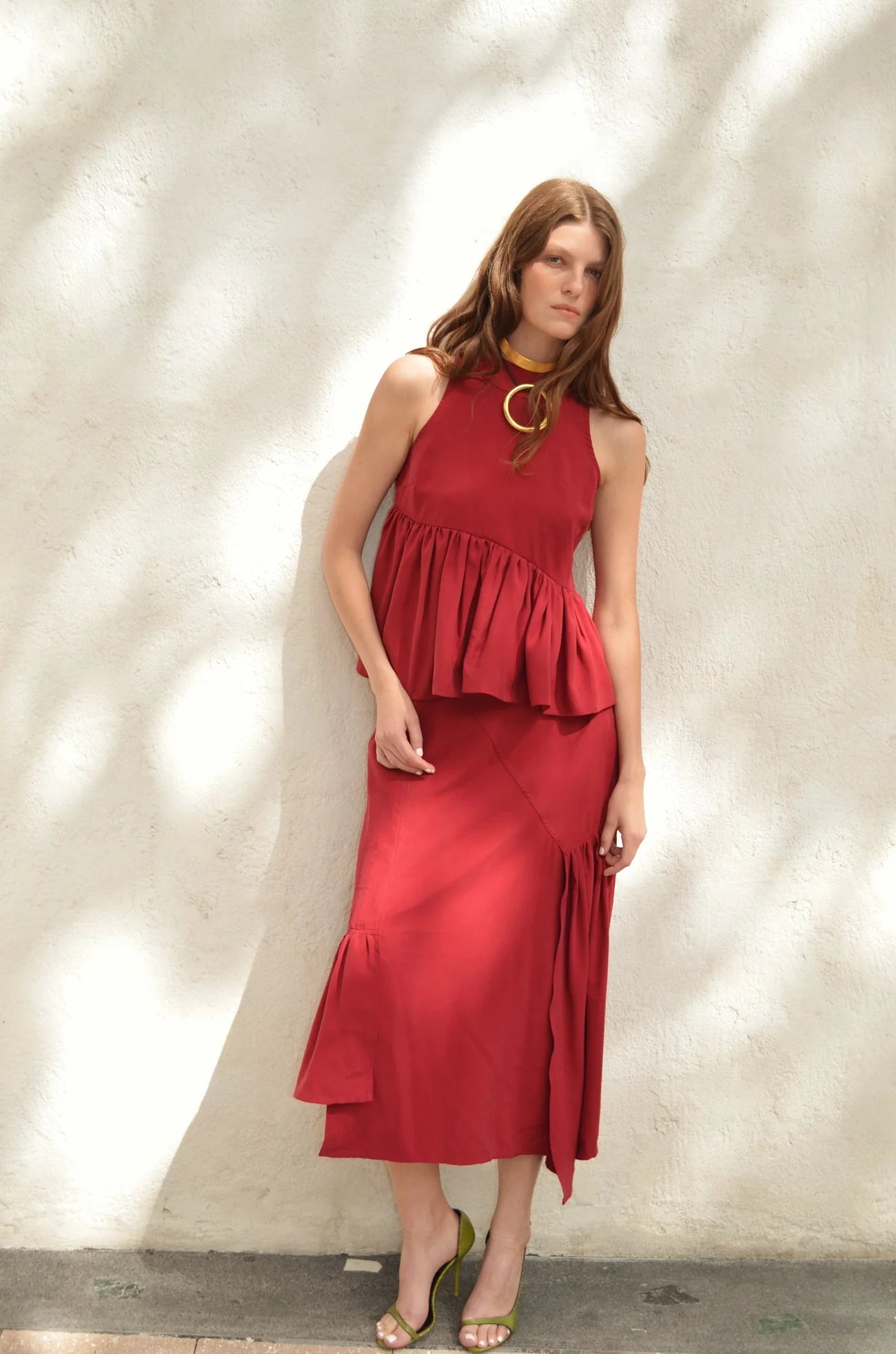 AURA SKIRT REDWINE