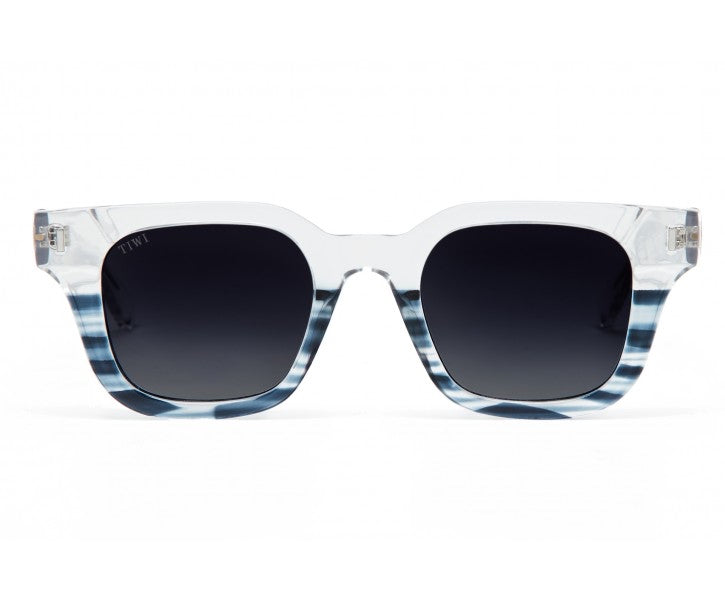 LIO Sunglasses Available in more colors Shiny Transparent/Gradient Stripe Blue with Blue Gradient Lenses