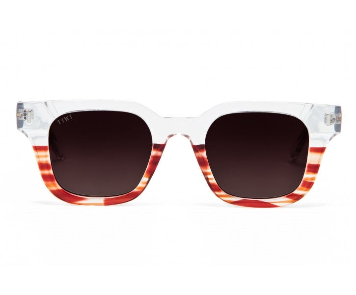 LIO Sunglasses Available in more colors Shiny Transparent/Gradient stripe Orange with Burgundy Gradient Lenses