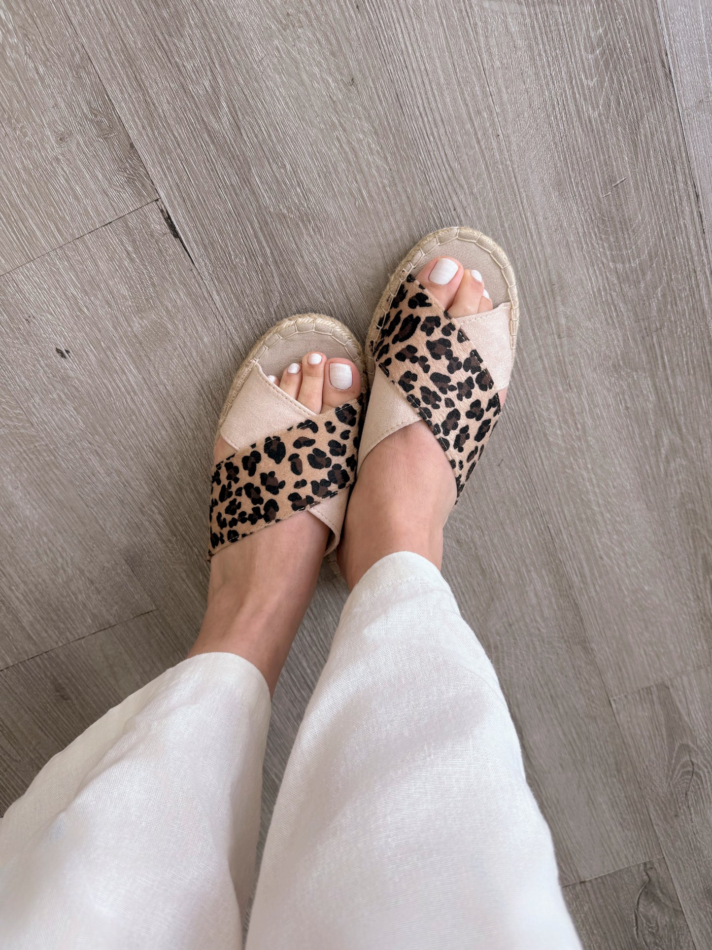 Beige & Leopard Sandal