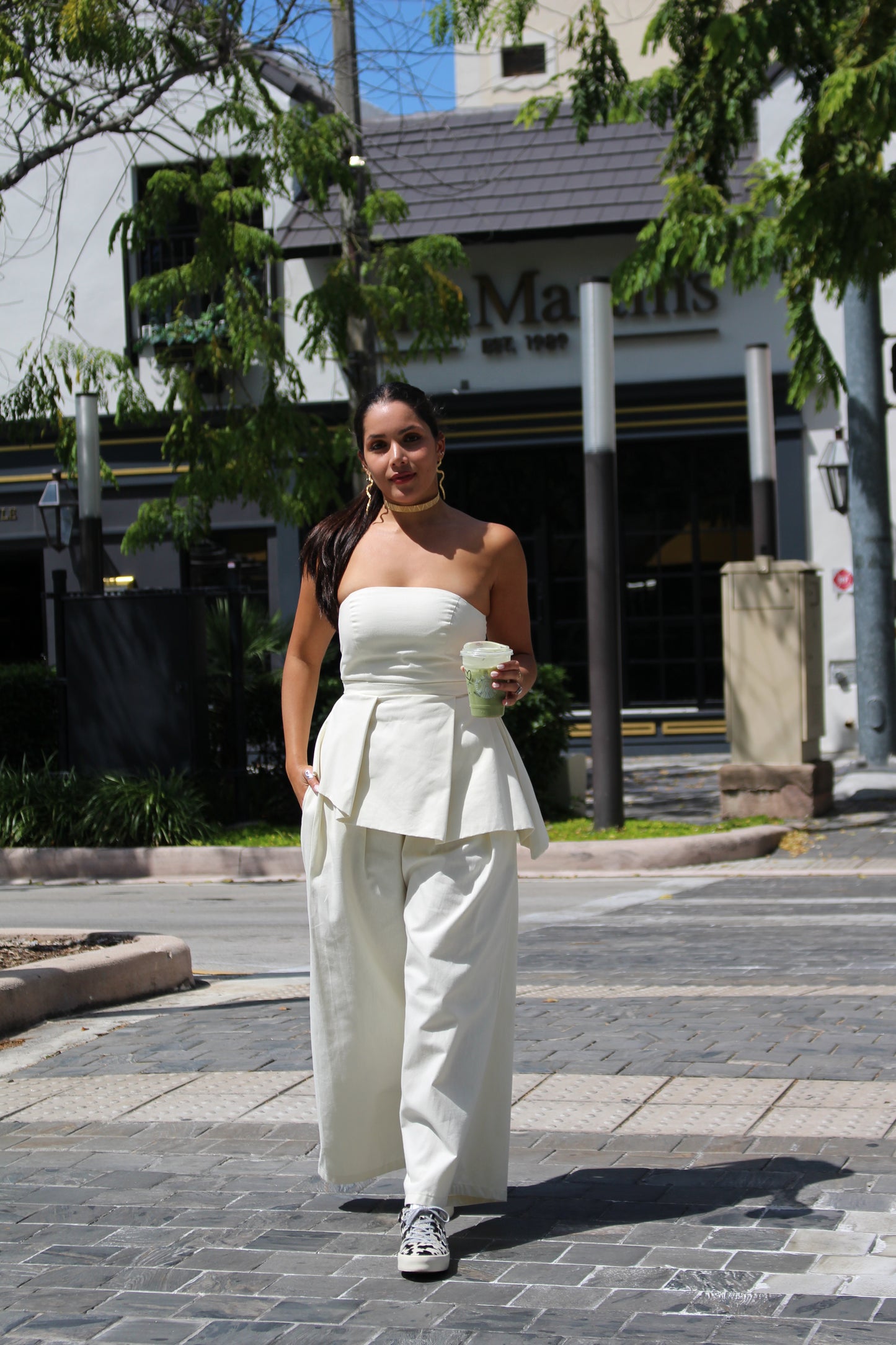 Asymmetrical Strapless Top Long