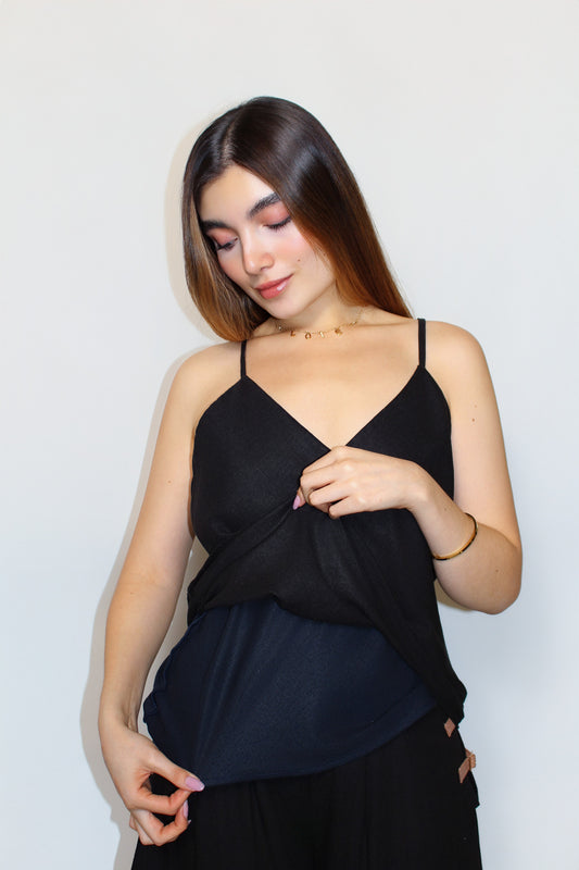 Dual Haru Top Black/ Navy