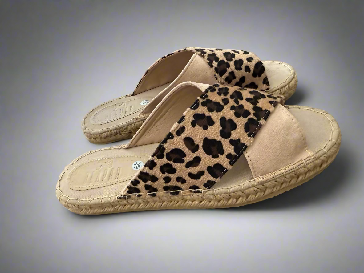 Beige & Leopard Sandal