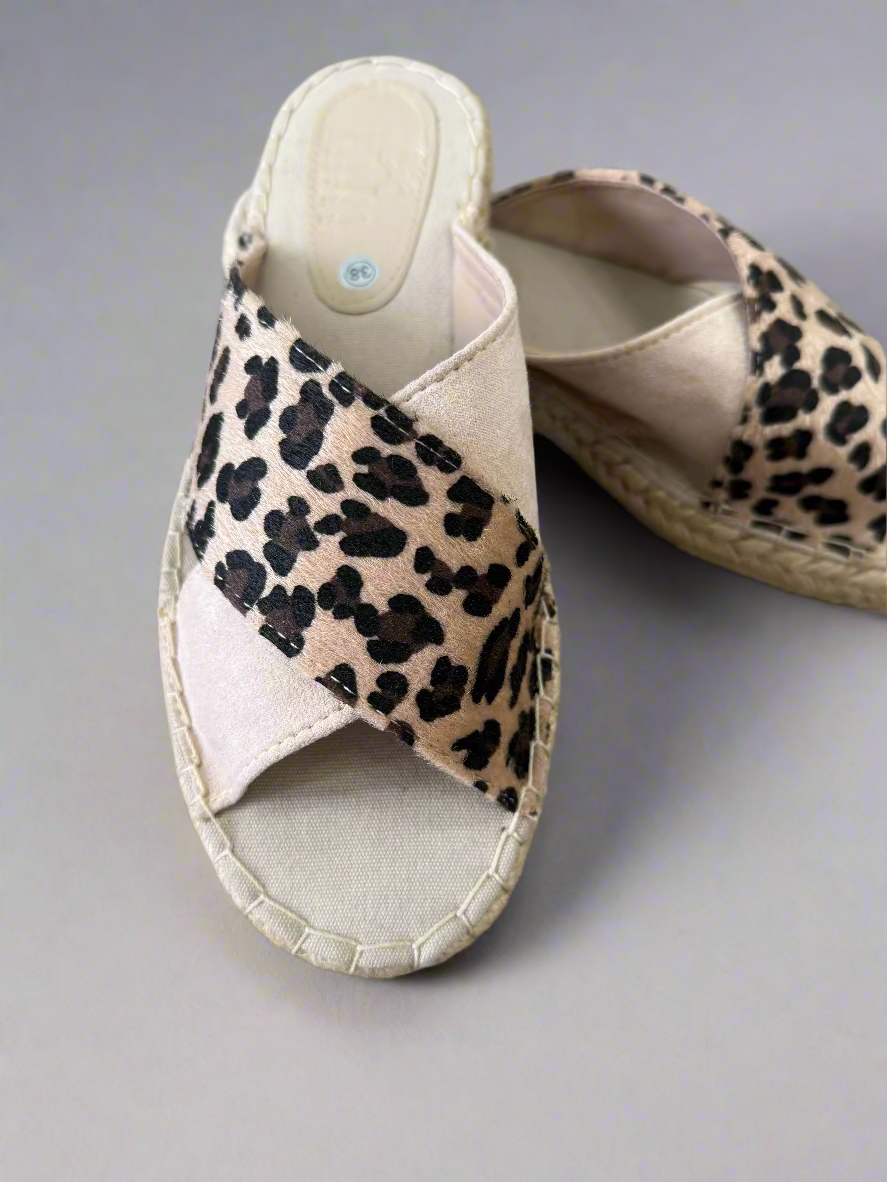 Beige & Leopard Sandal