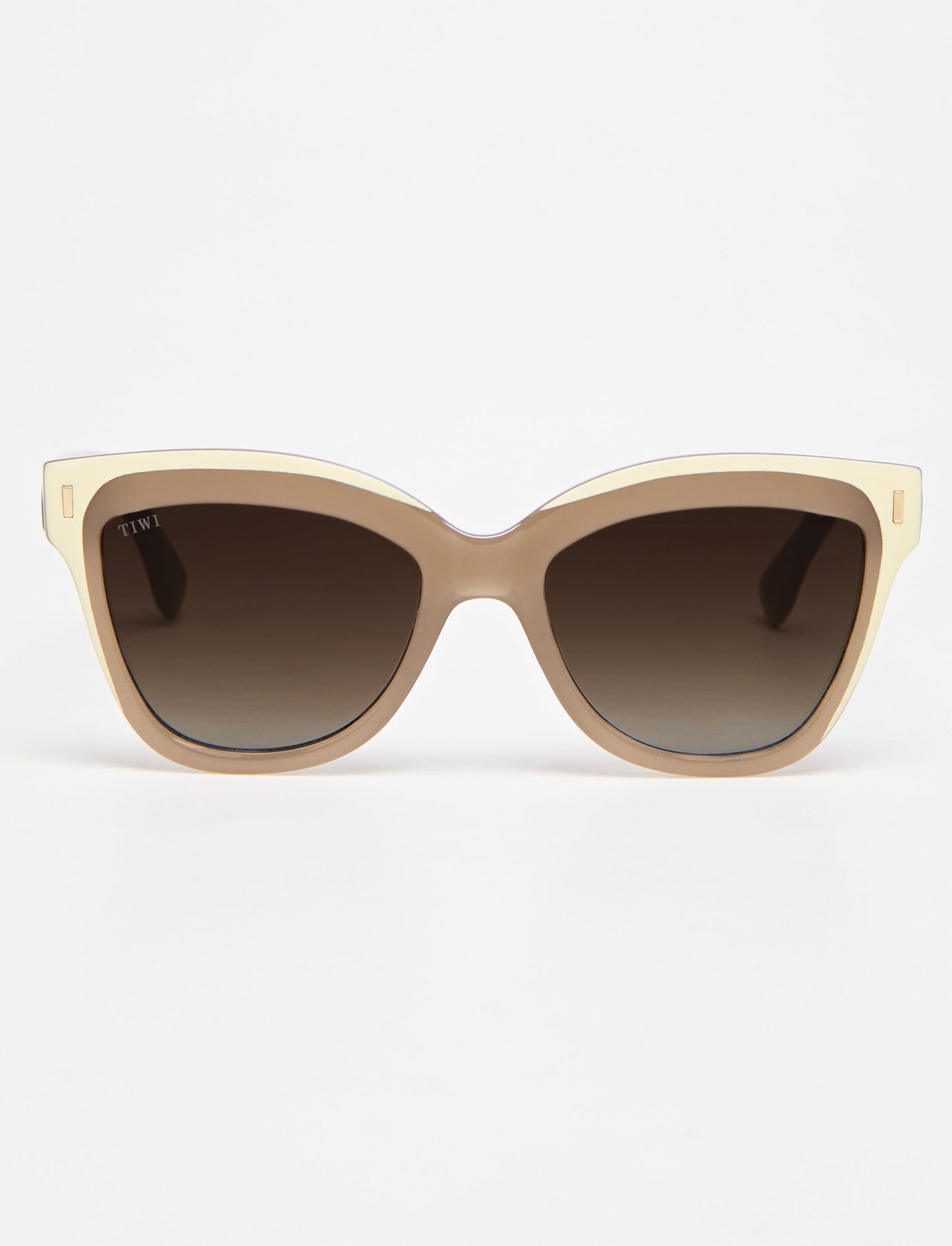 MAUI Sunglasses Available in more colors Shiny Coconut Butterfly with Brown Gradient Lenses