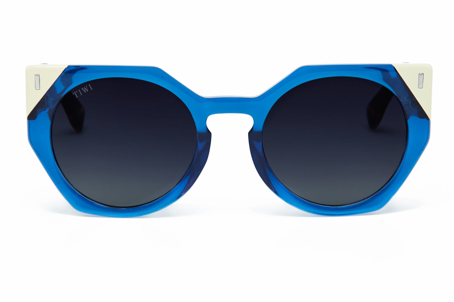 VENUS Sunglasses Available in more colors Shiny Dark Blue/Beige with Blue Gradient Lenses