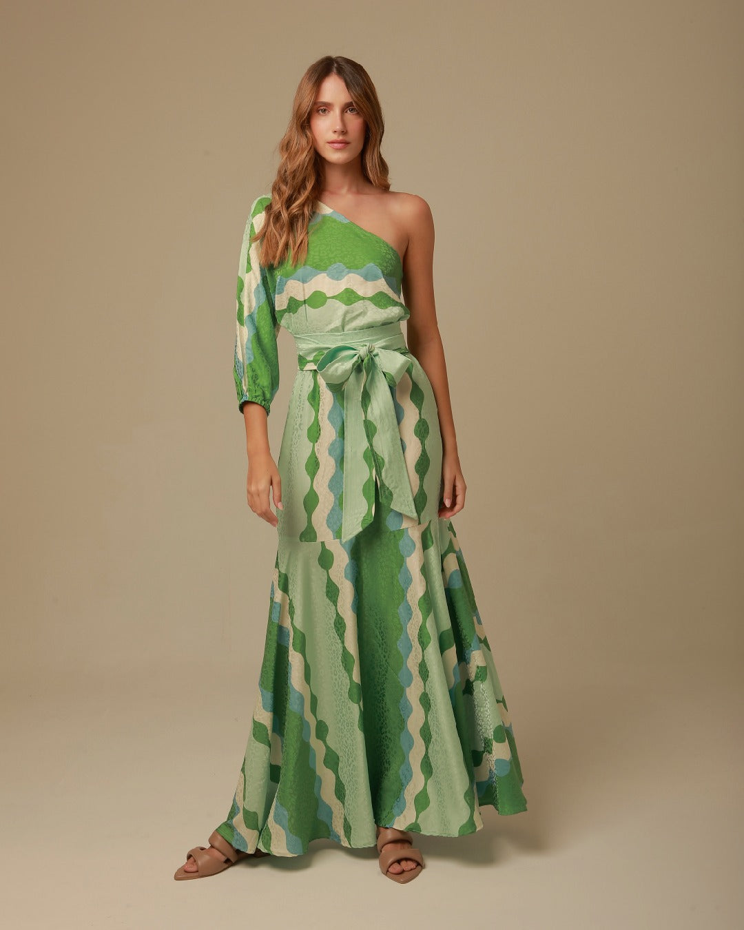 ISABELA DRESS (Green Print)