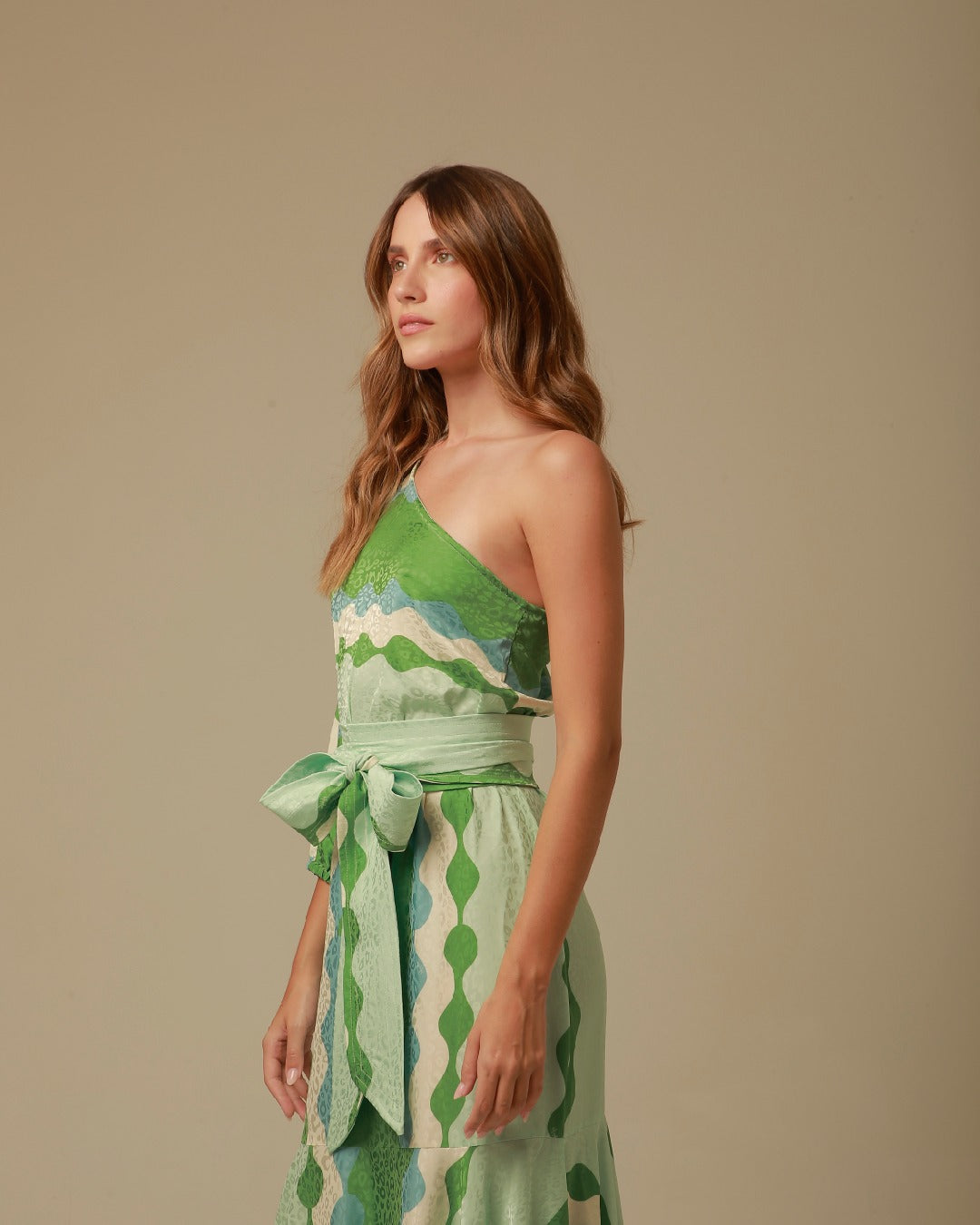 ISABELA DRESS (Green Print)