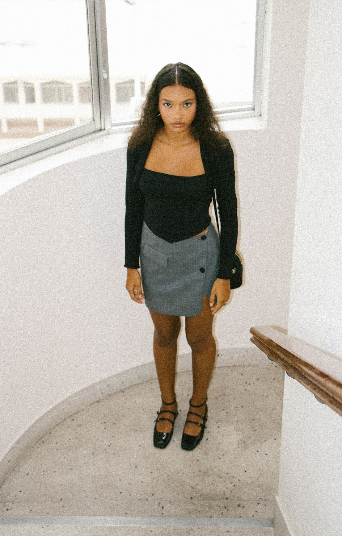 ELLE wrap mini skirt