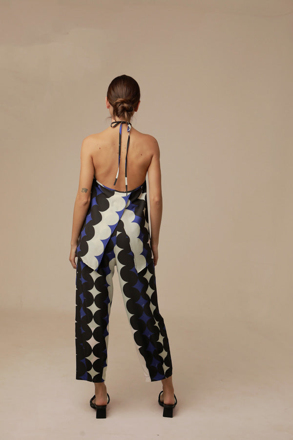 ARIA TOP (BLUE DOTS)