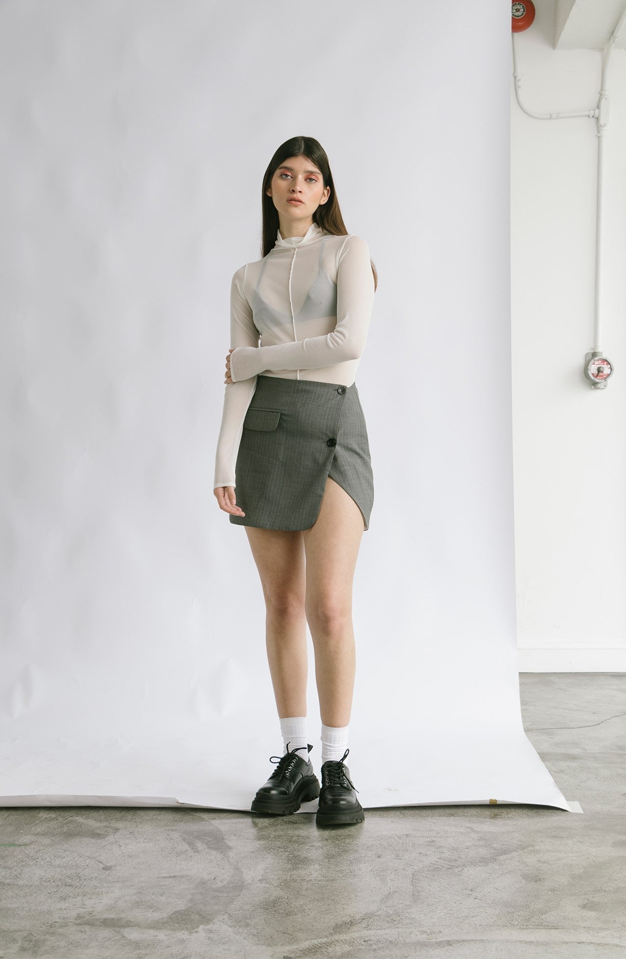 ELLE wrap mini skirt
