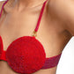 Vida Crochet Beaded Top Red