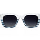 LIO Sunglasses Available in more colors Shiny Transparent/Gradient Stripe Blue with Blue Gradient Lenses  