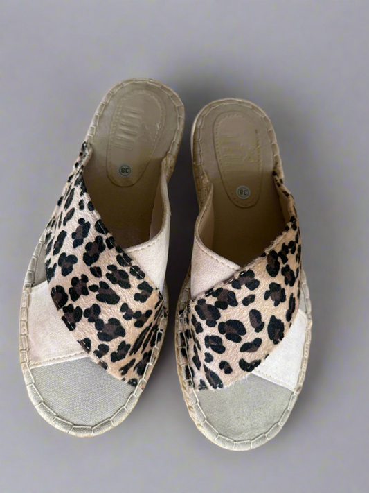 Beige & Leopard Sandal