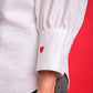 LONG-SLEEVED SHIRT WITH EMBROIDERED MINI HEARTS
