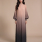 Ombre Pleated Dress Champagne