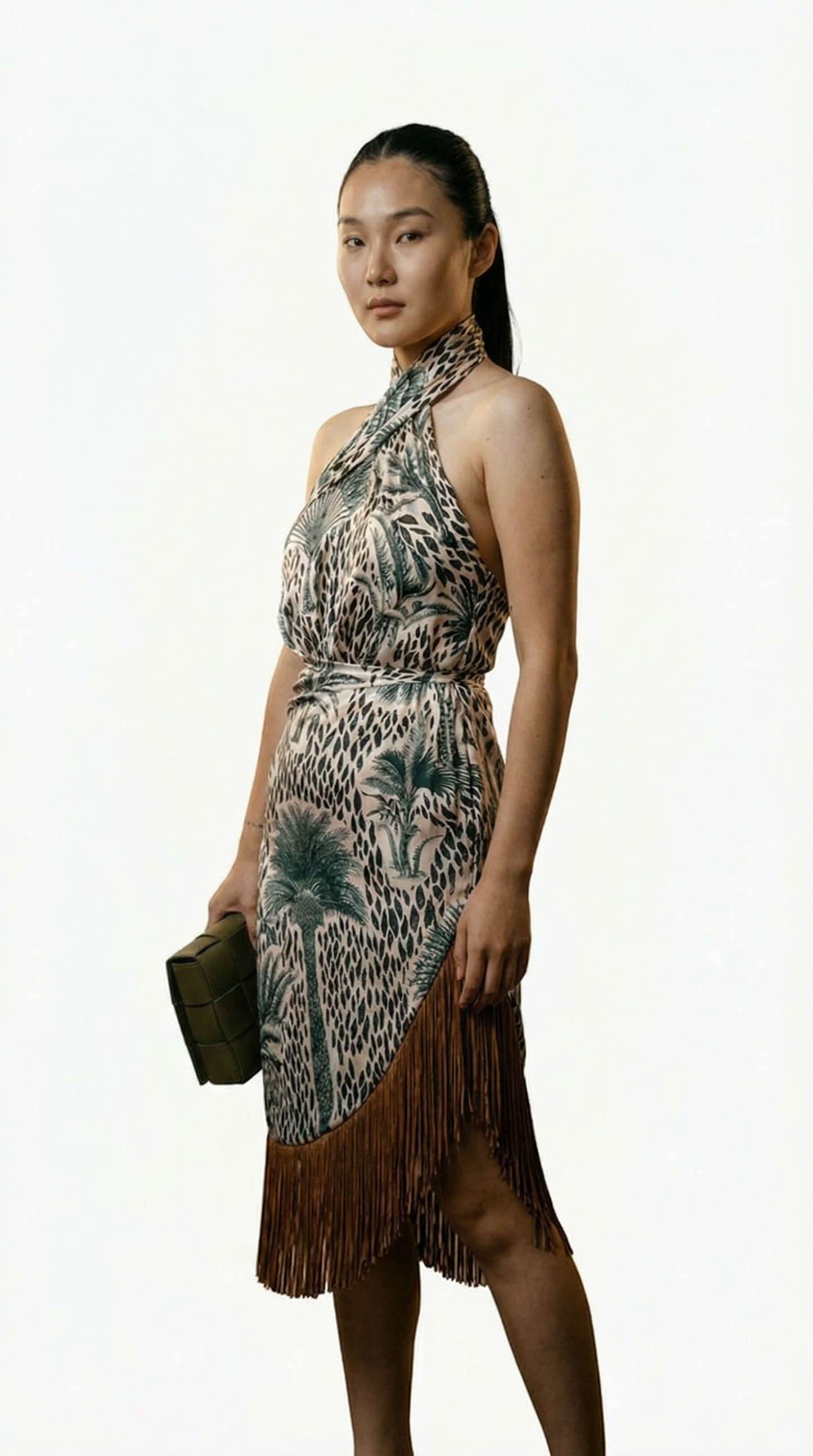 Palma Fringe Halter Neck Dress