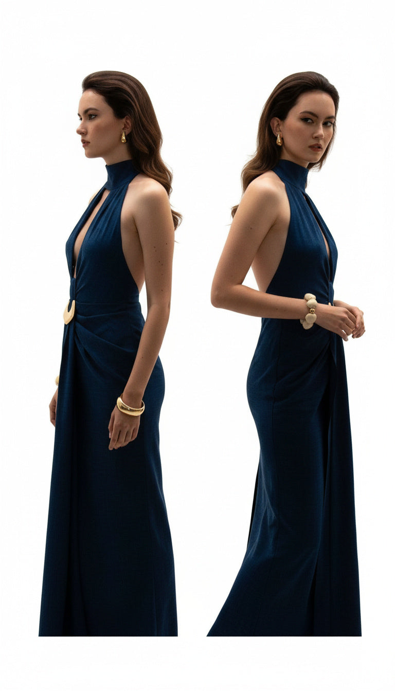 DABADI DRESS (2 COLORS, GOLD OR BLUE)