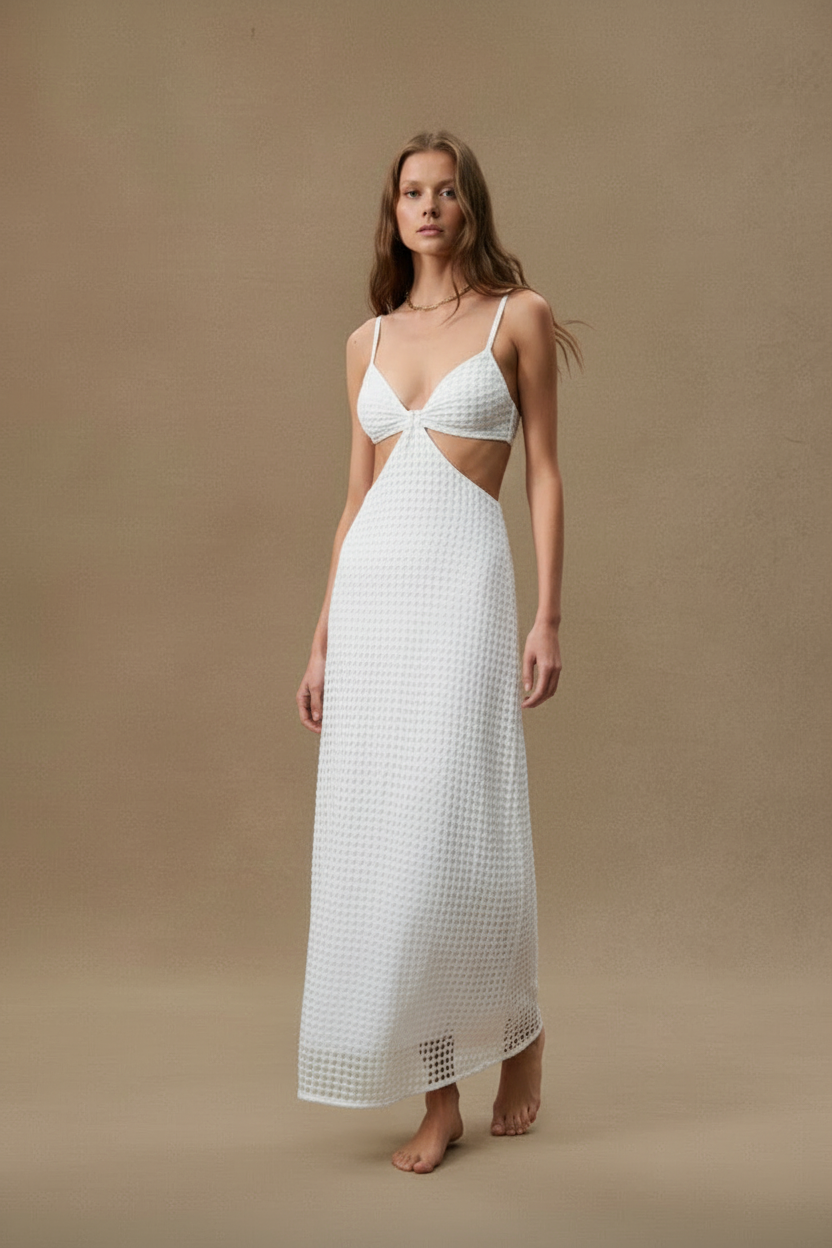 Vestido verde palmera