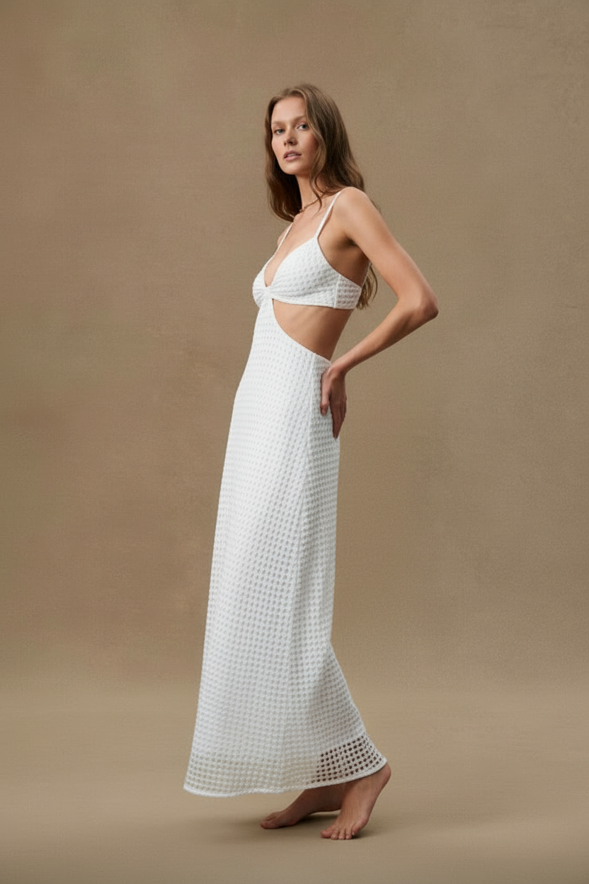 Vestido verde palmera