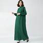 Long Sleeve Transversal Pleat Dress