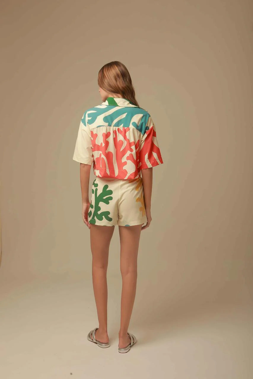 Tulum Shirt - Coral Prints