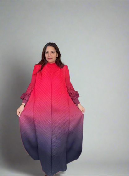 OMBRE Pleated Dress