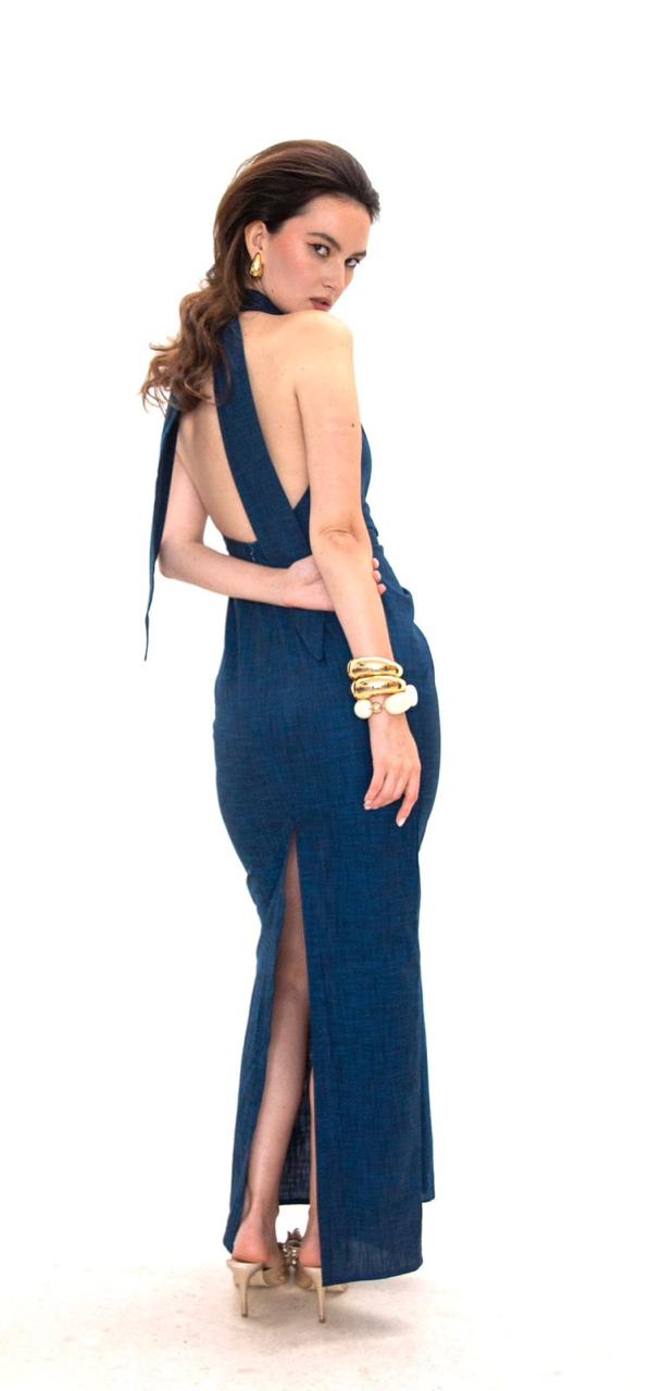 DABADI DRESS (2 COLORS, GOLD OR BLUE)