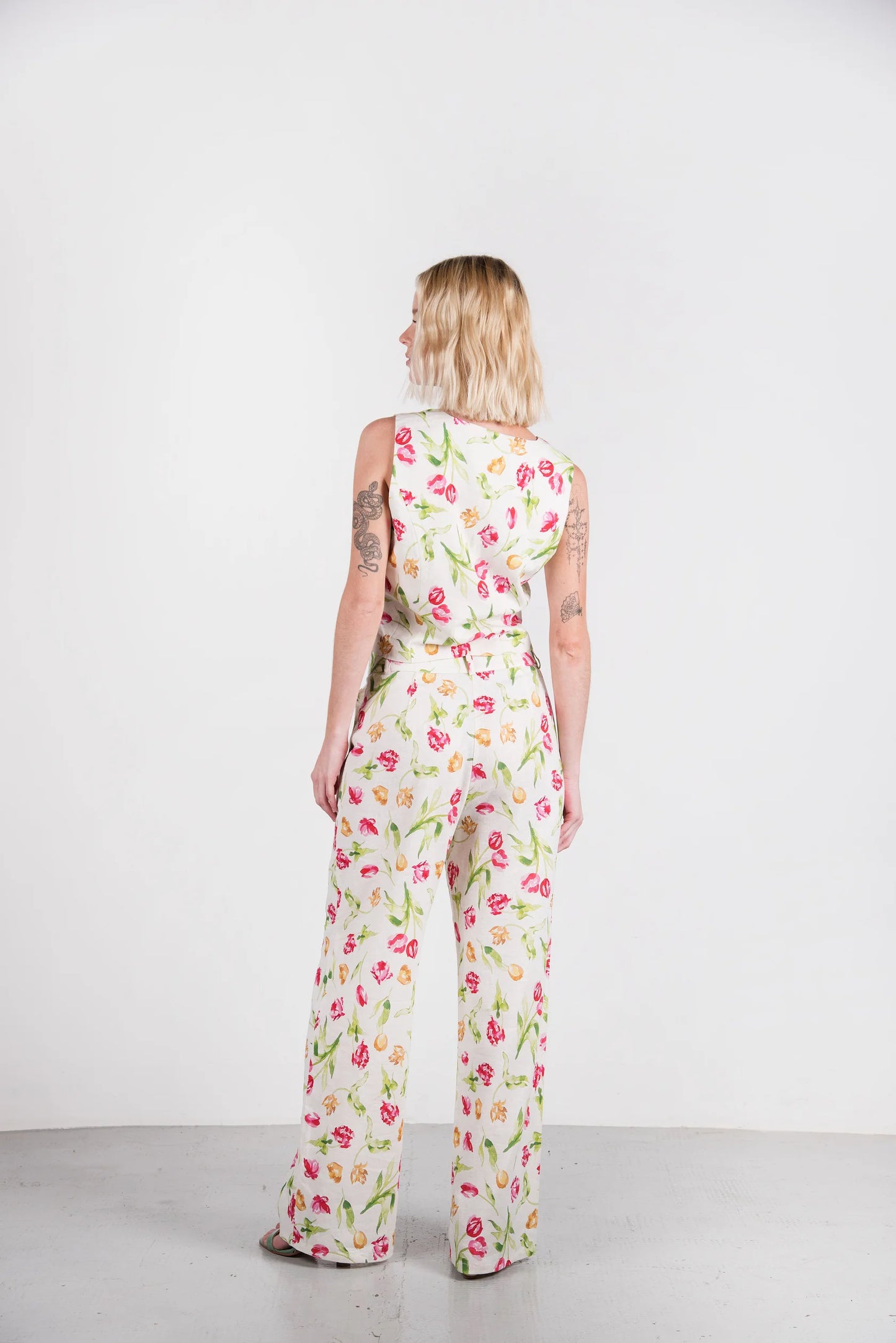 Manu Linen Pant - Floral Mix