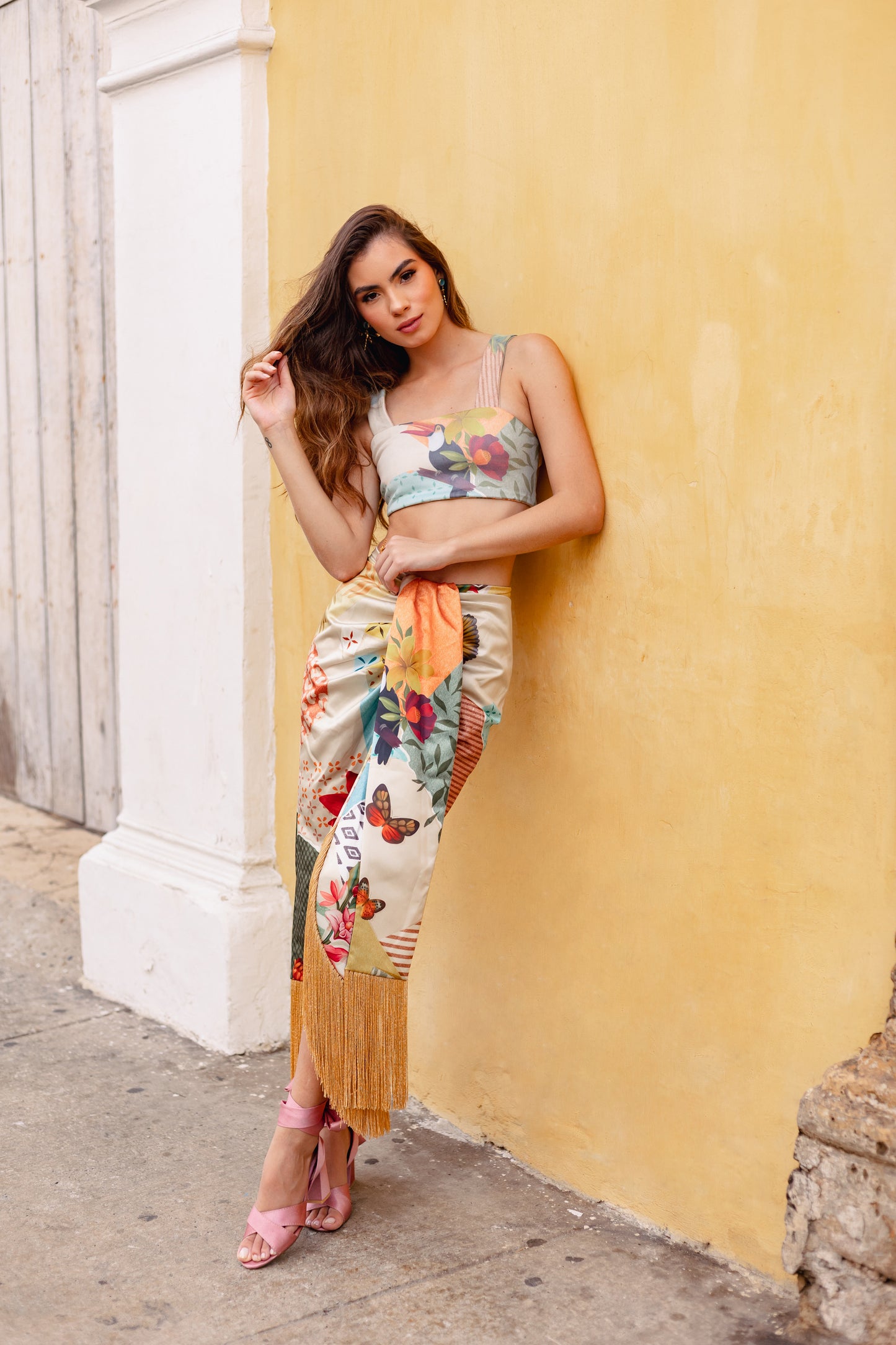 TROPICAL SILK SKIRT