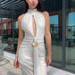 LYCRA DABADI DRESS OFF GOLD