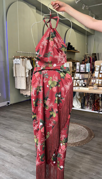 TROPICAL SILK DRESS