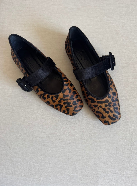 Leopard Ballerina Black