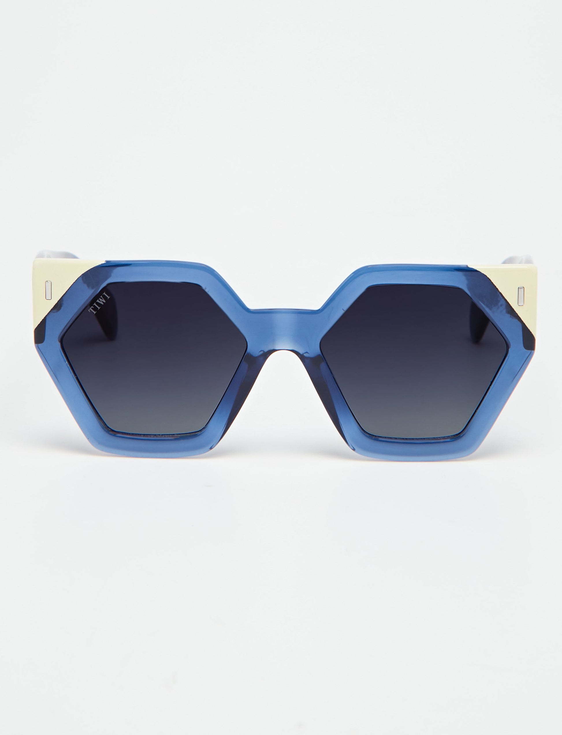 HEXAGON I Sunglasses Available in more colors Shiny Blue Beige  