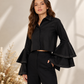 LONG SLEEVE  VIÑA TOP BLACK