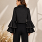 LONG SLEEVE  VIÑA TOP BLACK
