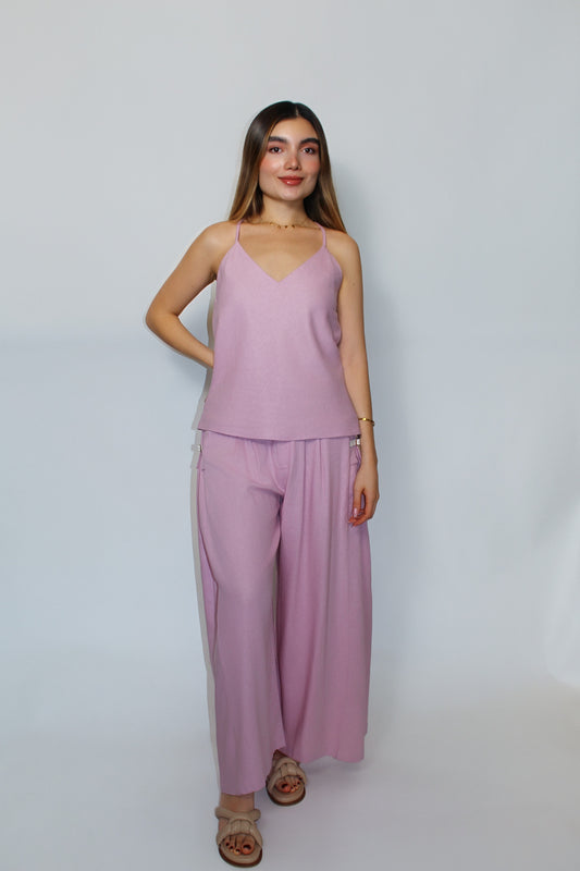 Dual Haru Top LIliac/ Pale Pink