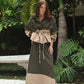 NEO SHIRT GREEN + BEIGE