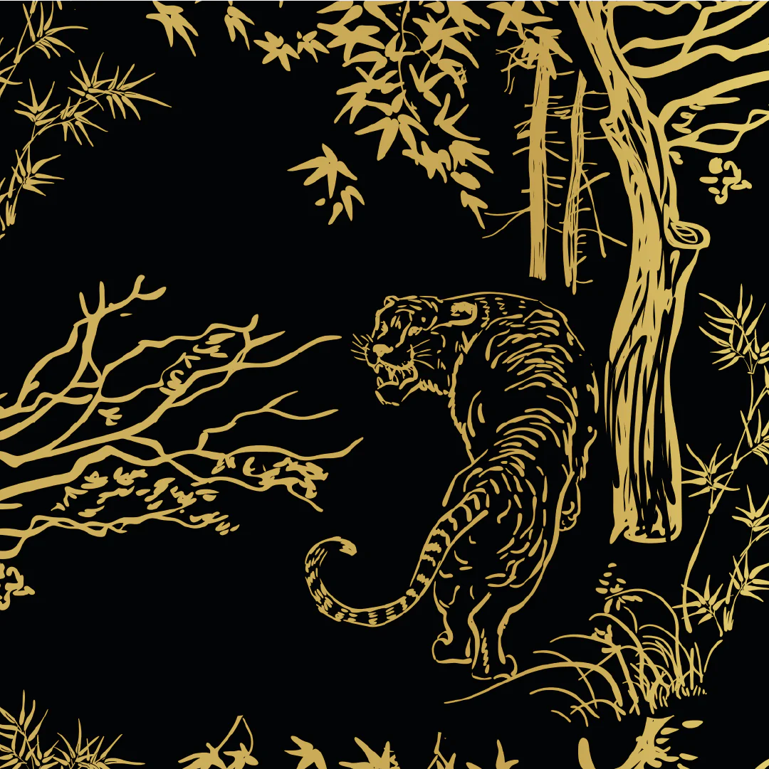 ASIAN FOREST GOLDEN PRINT