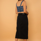 Midi Cut -Out Skirt Black