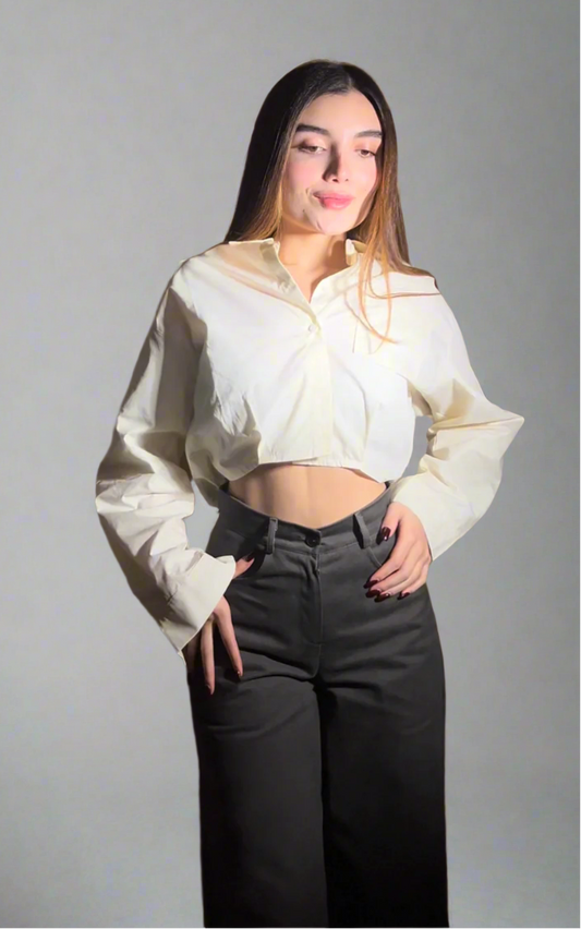 Cropped Shirt Long Sleeve