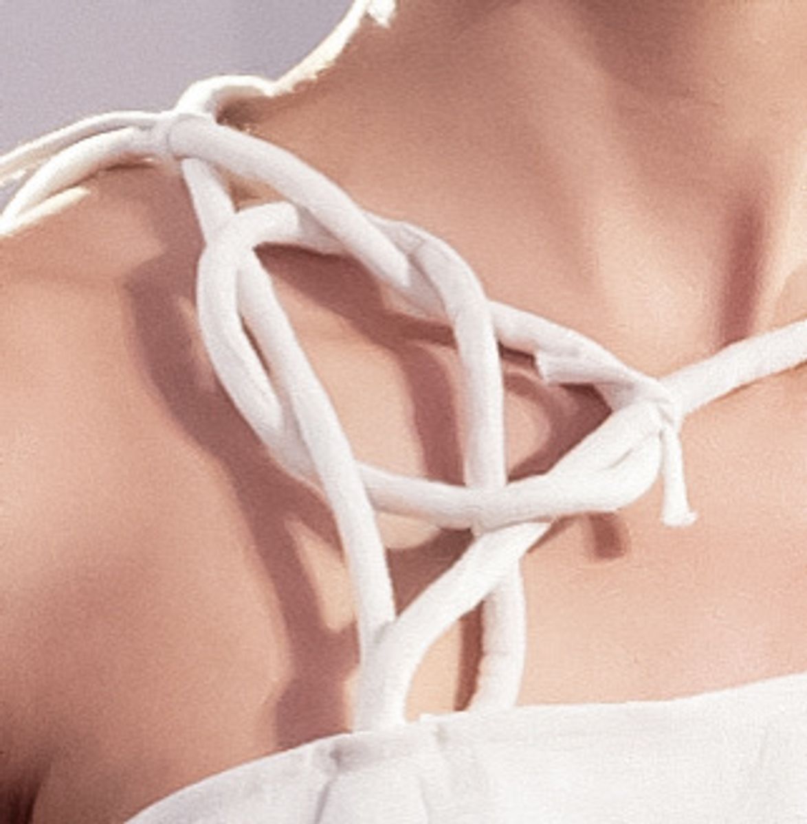 One-shoulder blouse with strap