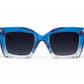 MALI Sunglasses Available in more colors Shiny Blue Gradient with Blue gradient lenses  