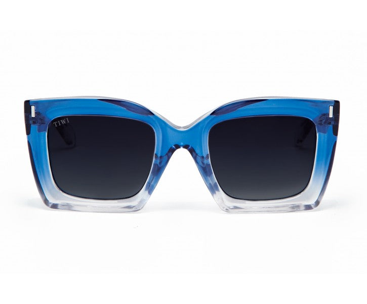 MALI Sunglasses Available in more colors Shiny Blue Gradient with Blue gradient lenses  