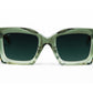 MALI Sunglasses Available in more colors Shiny Green Gradient with Green Gradient lenses  