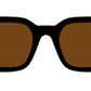 LIO Sunglasses Available in more colors Rubber Black with Clear Orange Lenses  