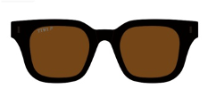 LIO Sunglasses Available in more colors Rubber Black with Clear Orange Lenses  