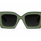 MALI Sunglasses Available in more colors Bicolor Dark/light shiny Green with Tortoise temples  