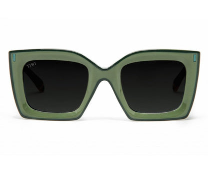 MALI Sunglasses Available in more colors Bicolor Dark/light shiny Green with Tortoise temples  