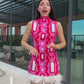 LYCRA DABADI DRESS OFF GOLD